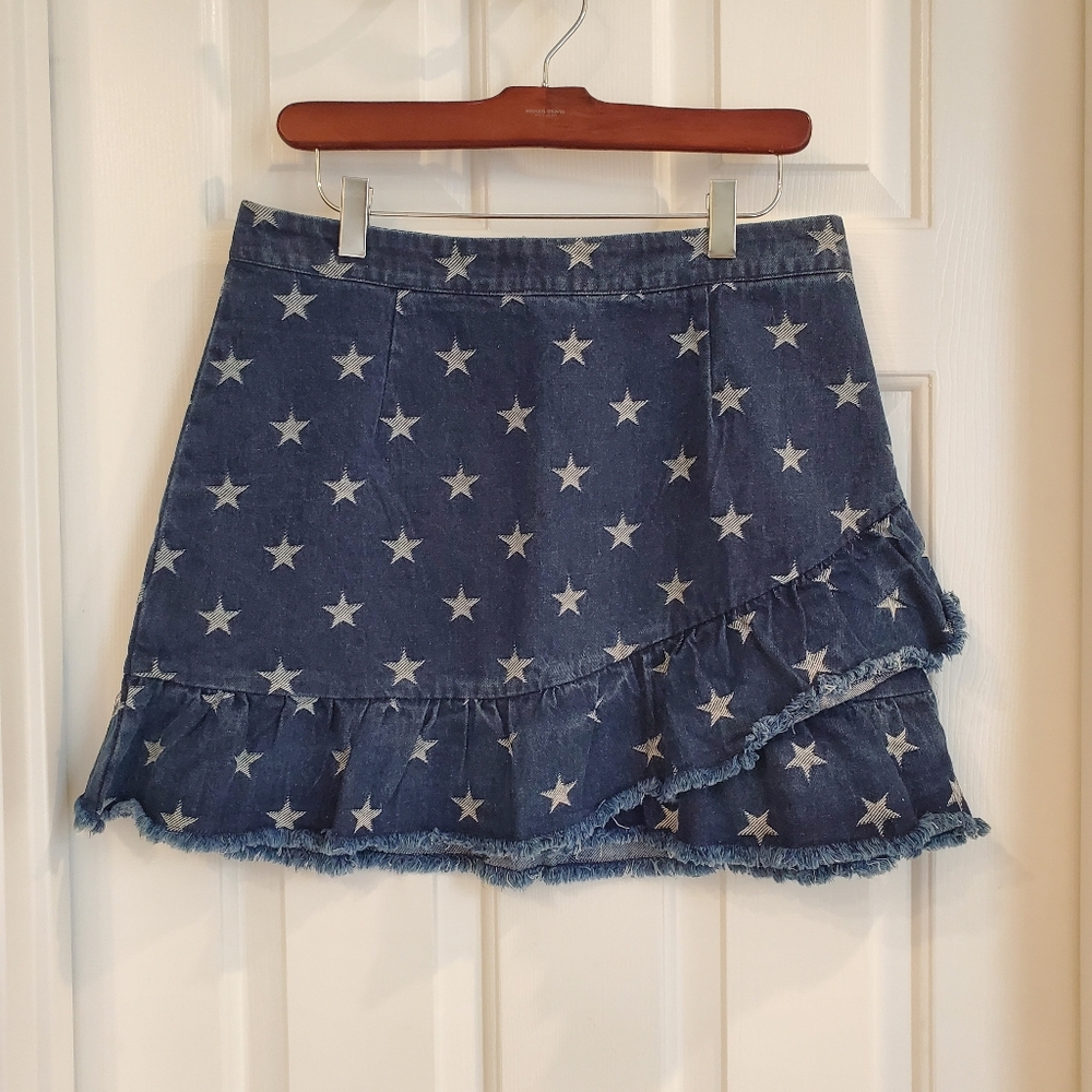 Stars Denim Skirt